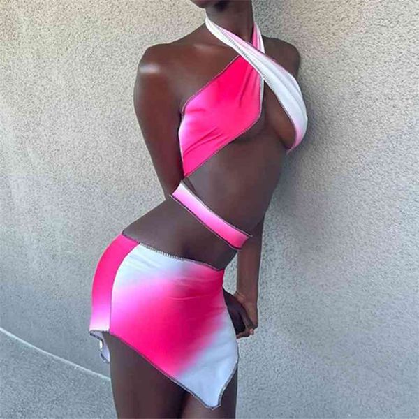 outfits for women party vacation matching sets halter lace up tank + irregular mini skirt fashion female 2 pieces suits 210517, White
outfits for women party vacation matching sets halter lace up tank + irregular mini skirt fashion female 2 pieces suits 210517, White