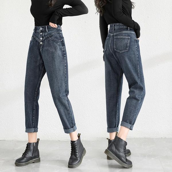 high waist jeans women plus size straight harem denim pants streetwear vintage boyfriend mom mujer women's, Blue
high waist jeans women plus size straight harem denim pants streetwear vintage boyfriend mom mujer women's, Blue