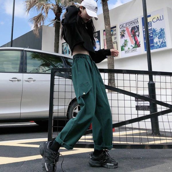 women's pants & capris harajuku cargo women high waist loose pockets womens korean streetwear hip hop trousers pantalon mujer, Black;white
women's pants & capris harajuku cargo women high waist loose pockets womens korean streetwear hip hop trousers pantalon mujer, Black;white