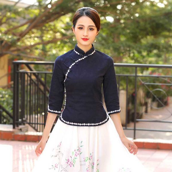ethnic clothing sheng coco s-4xl plus size traditional chinese cheongsam shirts navy blue woman blouse cotton qipao ox7v, Red
ethnic clothing sheng coco s-4xl plus size traditional chinese cheongsam shirts navy blue woman blouse cotton qipao ox7v, Red