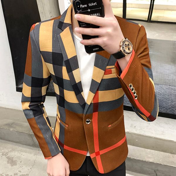 luxury mens casual blazers jacket spring and autumn trend british single western hair stylist handsome slim suit at night, White;black
luxury mens casual blazers jacket spring and autumn trend british single western hair stylist handsome slim suit at night, White;black