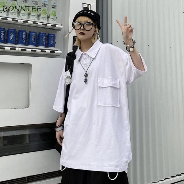 women's t-shirt harajuku t-shirts women pure turn down collar loose street style chic summer students ulzzang all-match casual mujer te, White
women's t-shirt harajuku t-shirts women pure turn down collar loose street style chic summer students ulzzang all-match casual mujer te, White