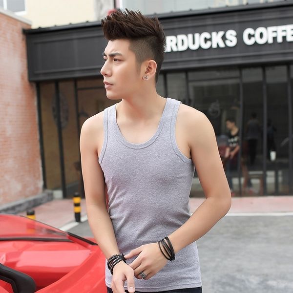 8VWl summer men' cotton slim men' tank tops waistcoat breathable sports vest t-shirt vestbacking youth close fitting t-shirt elastic wais, White;black
8VWl summer men' cotton slim men' tank tops waistcoat breathable sports vest t-shirt vestbacking youth close fitting t-shirt elastic wais, White;black
