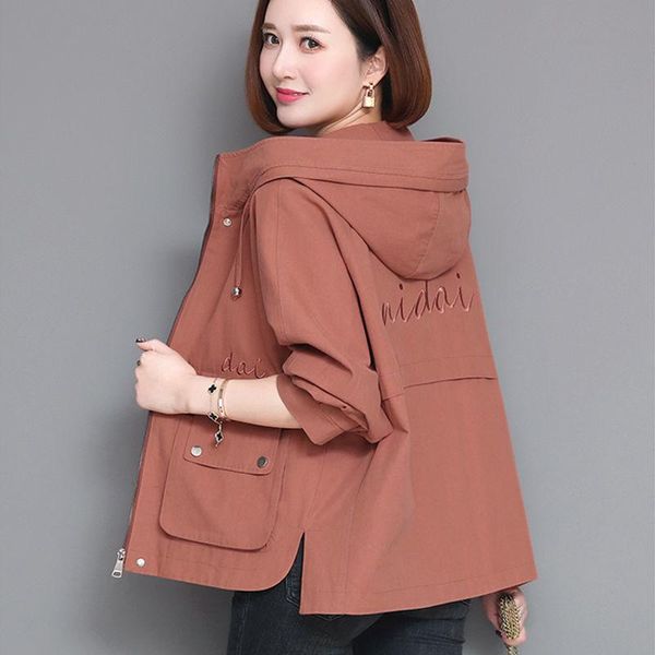 spring autumn women's coat plus size hooded jacket long sleeve zipper pockets casual windbreaker basic jackets short outerwear, Black;brown
spring autumn women's coat plus size hooded jacket long sleeve zipper pockets casual windbreaker basic jackets short outerwear, Black;brown