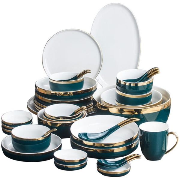 dishes & plates fashion retro green dinner plate set ceramic kitchen tableware rice salad bowl soup cook tool
dishes & plates fashion retro green dinner plate set ceramic kitchen tableware rice salad bowl soup cook tool