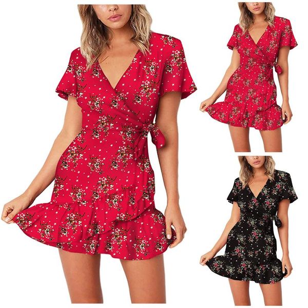 skirts women's plus size boho dress women ladies fashion floral printed v-neck casual short sleeve chiffon summer vestidos, Black
skirts women's plus size boho dress women ladies fashion floral printed v-neck casual short sleeve chiffon summer vestidos, Black