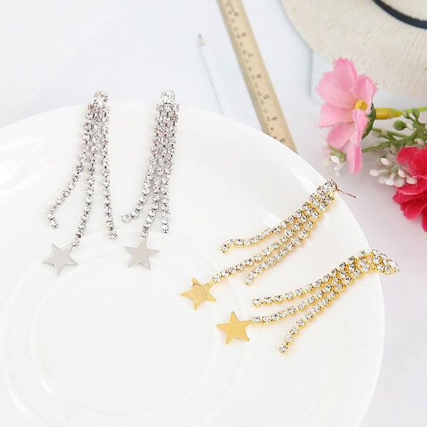 dangle & chandelier women korean style earrings shining long rhinestone tassel star ear studs maea99, Silver
dangle & chandelier women korean style earrings shining long rhinestone tassel star ear studs maea99, Silver