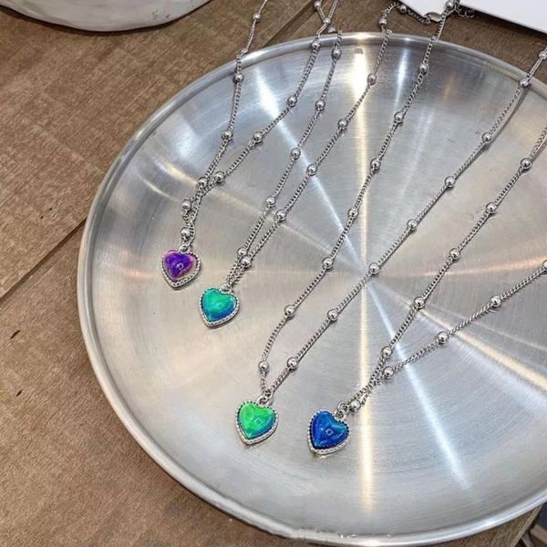 pendant necklaces design titanium steel induction temperature discoloration heart-shaped stone necklace korean unusual jewelry for woman, Silver
pendant necklaces design titanium steel induction temperature discoloration heart-shaped stone necklace korean unusual jewelry for woman, Silver