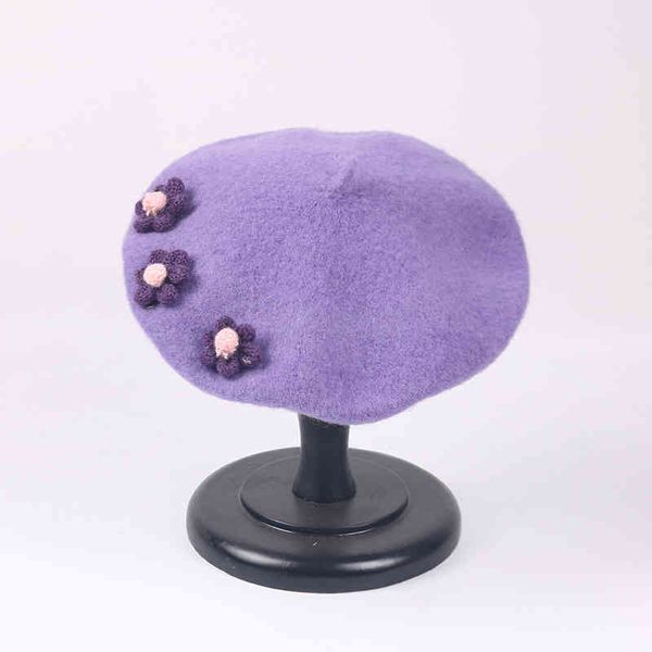 new flower design kids women girl french artist warm wool solid color retro beret elegant lady winter cap, Blue;gray
new flower design kids women girl french artist warm wool solid color retro beret elegant lady winter cap, Blue;gray