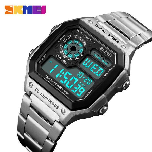 wristwatches skmei 1335 digital watches for mens 2 time chrono men fashion sport male watch clock retro reloj hombre, Slivery;brown
wristwatches skmei 1335 digital watches for mens 2 time chrono men fashion sport male watch clock retro reloj hombre, Slivery;brown