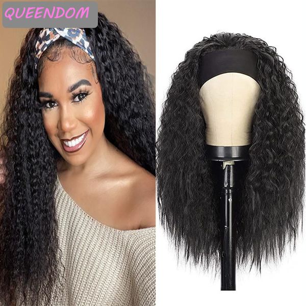 26 inch loose wave head band wig ombre brown puffy curly headwraps womens wigs heat resistant synthetic cosplay wig with turban, Black
26 inch loose wave head band wig ombre brown puffy curly headwraps womens wigs heat resistant synthetic cosplay wig with turban, Black