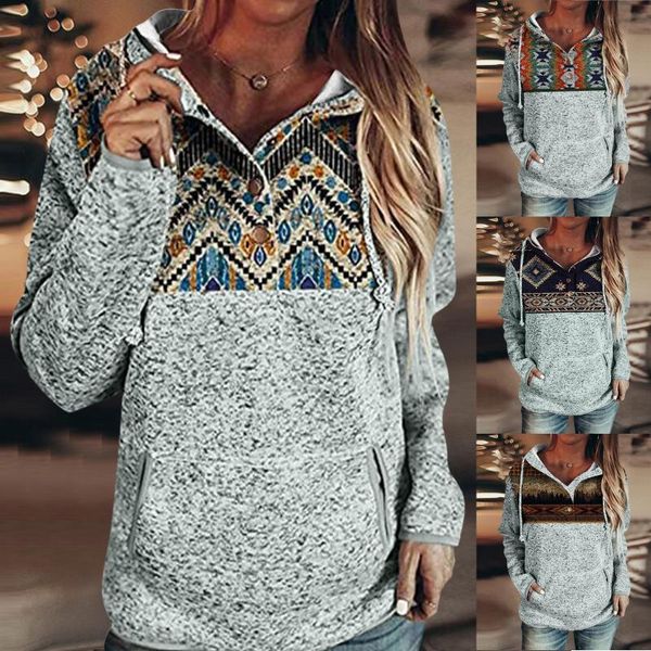 women's hoodies & sweatshirts women pattern print patchwork hoodie sweatshirt autumn button drawstring hooded pullover winter long slee, Black
women's hoodies & sweatshirts women pattern print patchwork hoodie sweatshirt autumn button drawstring hooded pullover winter long slee, Black