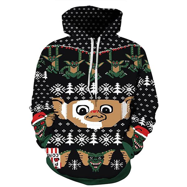 Christmas Cartoon Animal 3D Pattern Hoodie Visual Impact Party Top Punk Gothic Round Neck High Quality Sweater Hoodie, Black
Christmas Cartoon Animal 3D Pattern Hoodie Visual Impact Party Top Punk Gothic Round Neck High Quality Sweater Hoodie, Black