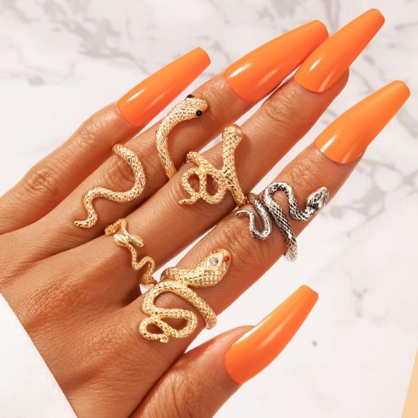 wedding rings 5pcs/ set personality mix color snake knuckle ring for women fashion gem metal alloy open female jewelry, Slivery;golden
wedding rings 5pcs/ set personality mix color snake knuckle ring for women fashion gem metal alloy open female jewelry, Slivery;golden