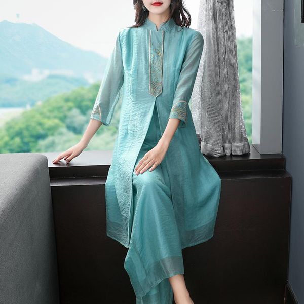 women's two piece pants l-4xl high-end spring autumn women 2 pieces linen set embroidery shirt + wide leg elegant lady suit, White
women's two piece pants l-4xl high-end spring autumn women 2 pieces linen set embroidery shirt + wide leg elegant lady suit, White