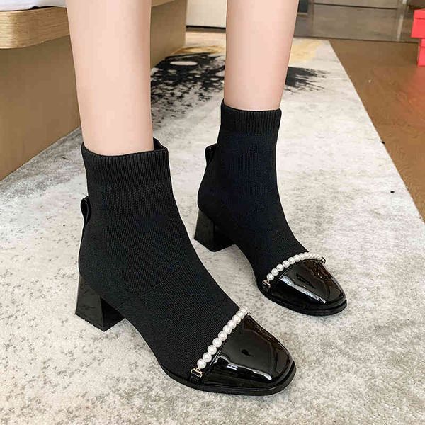 boots autumn pearl stockings boots for women western slither ankle knitted platform 's fashionable wura, Black
boots autumn pearl stockings boots for women western slither ankle knitted platform 's fashionable wura, Black
