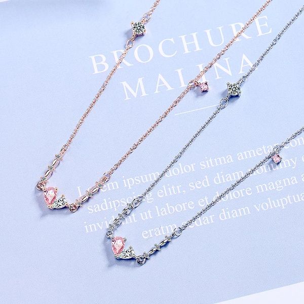 lovely pink zirconia heart pendant necklaces rose gold/silver color chain female choker fashion wedding jewelry gift for women
lovely pink zirconia heart pendant necklaces rose gold/silver color chain female choker fashion wedding jewelry gift for women