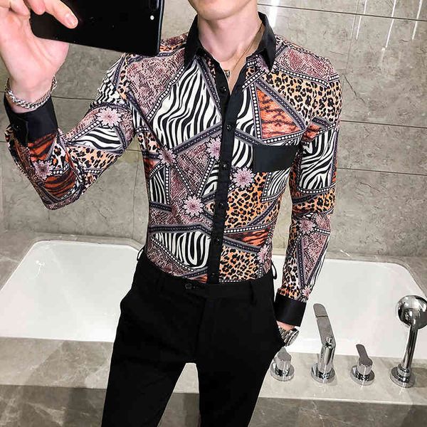 men's casual shirts british style leopard print fashion sleeve long male shirt thin club tux adjustment 3xl- mytk, White;black
men's casual shirts british style leopard print fashion sleeve long male shirt thin club tux adjustment 3xl- mytk, White;black