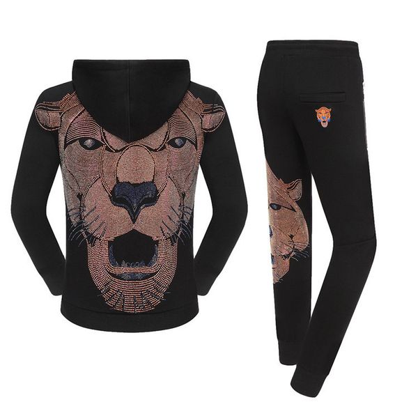 autumn and winter new philippe brand men's sports leisure suit drill lion head zipper fashion brand pp suit men's cool, Gray
autumn and winter new philippe brand men's sports leisure suit drill lion head zipper fashion brand pp suit men's cool, Gray