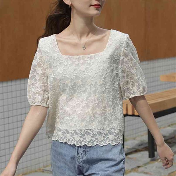 short sleeve lace blouses puff vintage summer shirts loose korean print fashion lady clothing 10219 210421, White
short sleeve lace blouses puff vintage summer shirts loose korean print fashion lady clothing 10219 210421, White