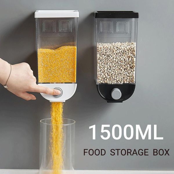 storage bottles & jars 1000/1500ml automatic food container plastic kitchen box multigrain tank transparent sealed sticker
storage bottles & jars 1000/1500ml automatic food container plastic kitchen box multigrain tank transparent sealed sticker