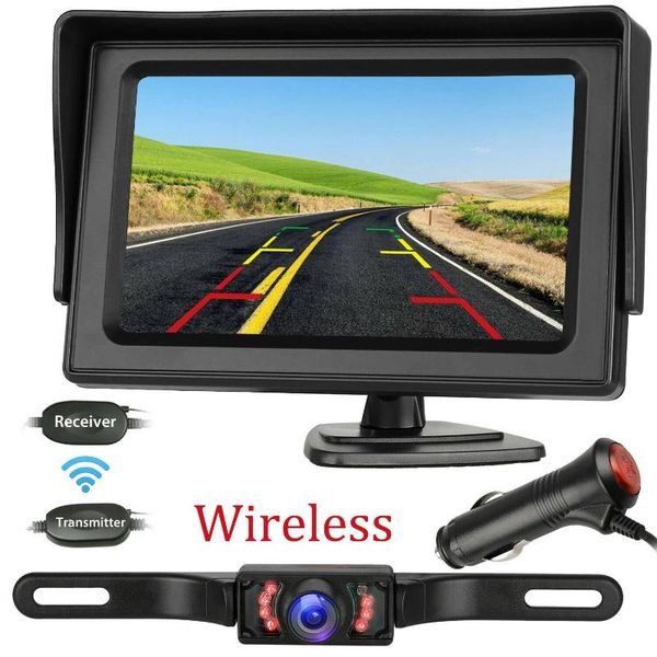 car video wireless backup camera rear view hd parking system night vision + 4.3 lcd monitor cameras transmitter/receiver
car video wireless backup camera rear view hd parking system night vision + 4.3 lcd monitor cameras transmitter/receiver