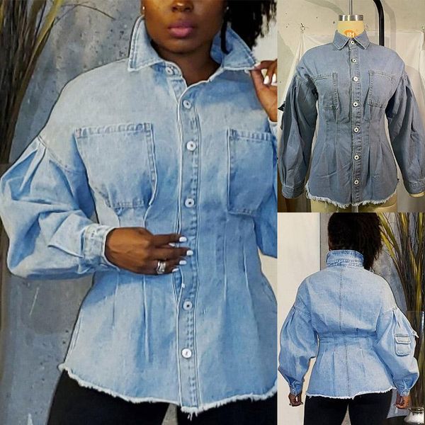women's jackets 2021 autumn plus size tassel draped women jacket lady cool button pocket blue denim coat female casual loose streetwear, Black;brown
women's jackets 2021 autumn plus size tassel draped women jacket lady cool button pocket blue denim coat female casual loose streetwear, Black;brown