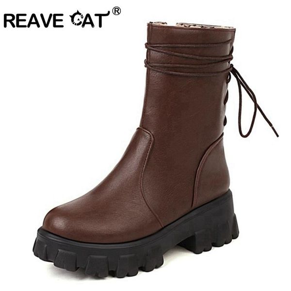 boots reave cat punk women mortorcycle mid-calf shoes round toe thick bottom platform winter warm lace up ladies 34-43 s2456, Black
boots reave cat punk women mortorcycle mid-calf shoes round toe thick bottom platform winter warm lace up ladies 34-43 s2456, Black