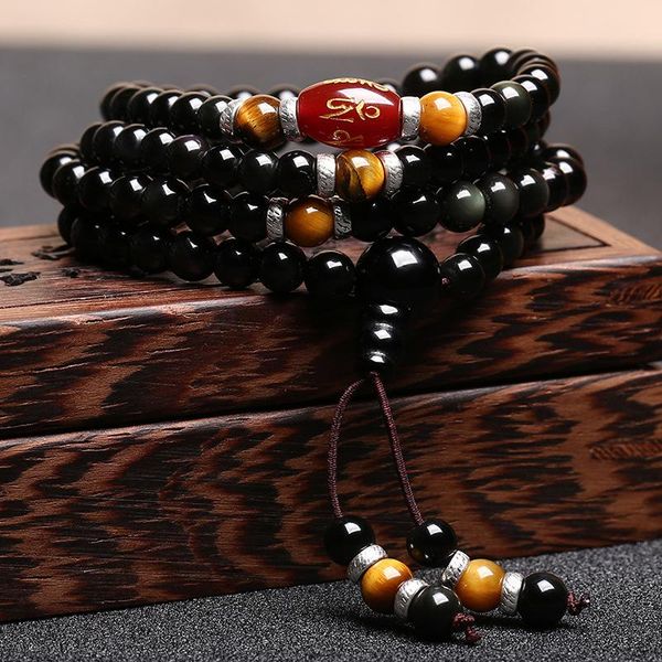 beaded, strands buddhist beads bracelet for men and women natural obsidian 108 tibetan six words mantra agate crystal jewelry, Black
beaded, strands buddhist beads bracelet for men and women natural obsidian 108 tibetan six words mantra agate crystal jewelry, Black