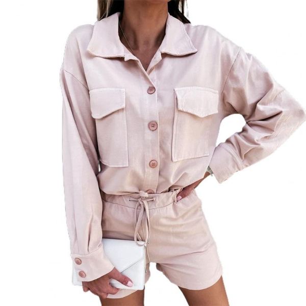 women's tracksuits 2021 summer women two piece set ladies suit long sleeve turn-down collar solid color lace shorts outfits, Gray
women's tracksuits 2021 summer women two piece set ladies suit long sleeve turn-down collar solid color lace shorts outfits, Gray