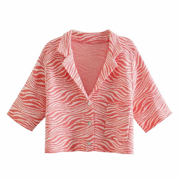 bbwm za women's spring and summer fashion printed jacquard short-sleeved retro striped lapel female casual chic 210520, Black;brown
bbwm za women's spring and summer fashion printed jacquard short-sleeved retro striped lapel female casual chic 210520, Black;brown