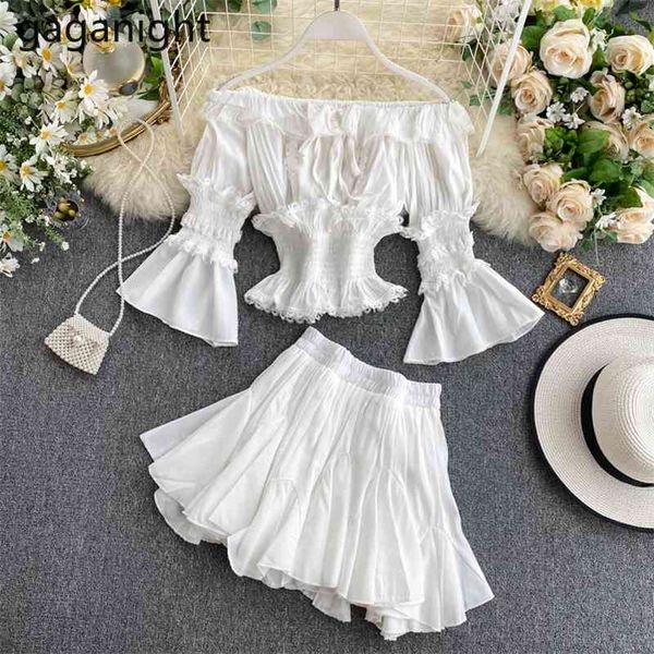 gaganight fashion women two pieces set ruffles summer korean girls solid suit 2 pieces set elastic high waist skirt shirt 210519, White
gaganight fashion women two pieces set ruffles summer korean girls solid suit 2 pieces set elastic high waist skirt shirt 210519, White