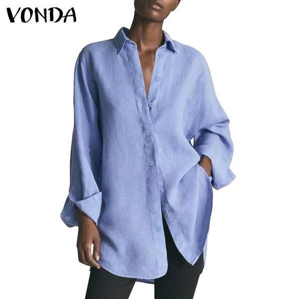 women's blouses & shirts casual long sleeve solid women baggy 2021 vonda ladies party tunic female blusas femininas, White
women's blouses & shirts casual long sleeve solid women baggy 2021 vonda ladies party tunic female blusas femininas, White