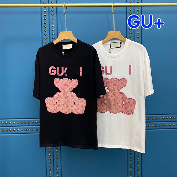 t shirt fashion brand gu + 2021 red bear embroidered cloth lovers round ne short sleeve for men and women, White
t shirt fashion brand gu + 2021 red bear embroidered cloth lovers round ne short sleeve for men and women, White