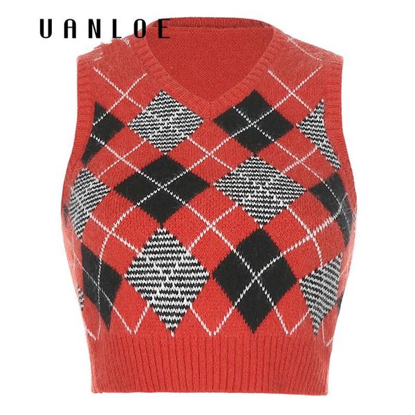 women's vests vanloe argyle plaid england sweater vest women fashion v neck sleeveless jumpers streetwear tank harajuku casual y2k ret, Black;white
women's vests vanloe argyle plaid england sweater vest women fashion v neck sleeveless jumpers streetwear tank harajuku casual y2k ret, Black;white