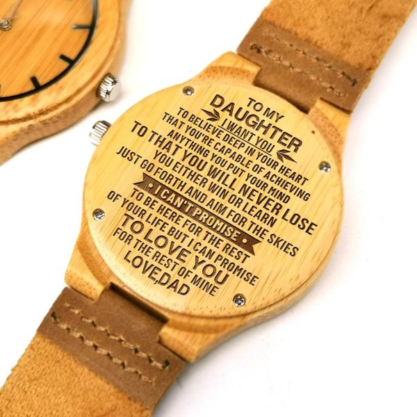 dad to my daughter-engraved wooden watch birthday graduation gift engraved wristwatches, Slivery;brown
dad to my daughter-engraved wooden watch birthday graduation gift engraved wristwatches, Slivery;brown