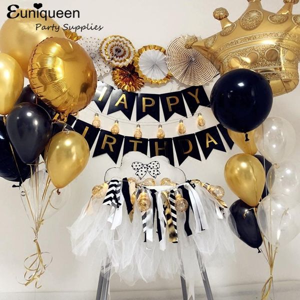 party decoration boy black birthday balloons set gold crown 18th backdrop baby shower supplies
party decoration boy black birthday balloons set gold crown 18th backdrop baby shower supplies