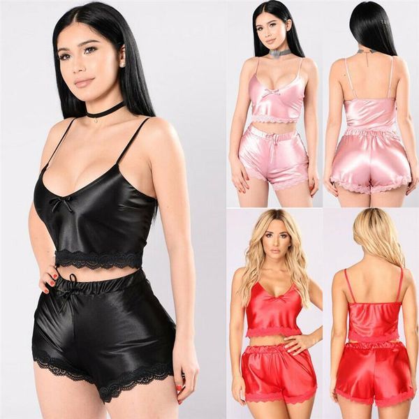 bras sets meihuida 2pcs women satin v-neck sleepwear stain lingerie nightdress pajamas set lace patchwork strap camis short pant1 378c, Red;black
bras sets meihuida 2pcs women satin v-neck sleepwear stain lingerie nightdress pajamas set lace patchwork strap camis short pant1 378c, Red;black