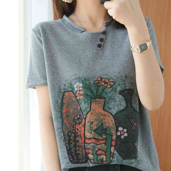 shintimes knitted tee shirt femme thin t shirts women summer fashion print t shirt woman short sleeve loose clothes 210406, White
shintimes knitted tee shirt femme thin t shirts women summer fashion print t shirt woman short sleeve loose clothes 210406, White