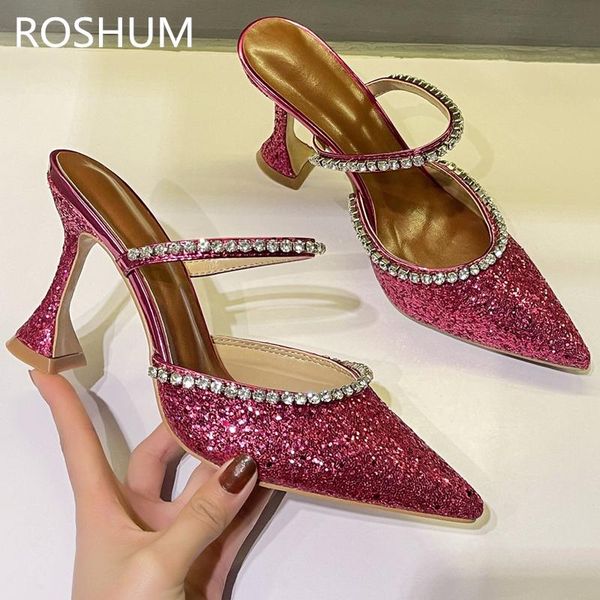dress shoes summer designer pointed high heel shiny rhinestones sandals banquet fashion luxury wedding slippers color large size 34-43, Black
dress shoes summer designer pointed high heel shiny rhinestones sandals banquet fashion luxury wedding slippers color large size 34-43, Black