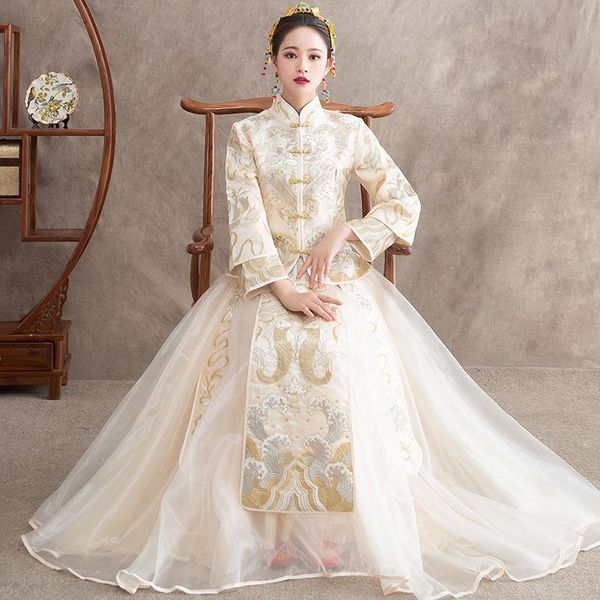chinese women cheongsam vintage wedding dress style marriage set suzhou embroidery bride costume toast clothing ethnic, Red
chinese women cheongsam vintage wedding dress style marriage set suzhou embroidery bride costume toast clothing ethnic, Red