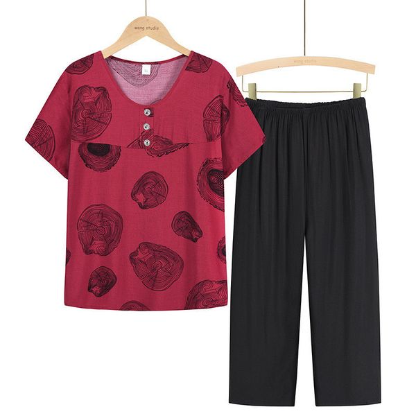 women's sleepwear plus size pajamas for women spring summer pijamas female loungewear print middle age pyjamas suit homewear 4xl j, Black;red
women's sleepwear plus size pajamas for women spring summer pijamas female loungewear print middle age pyjamas suit homewear 4xl j, Black;red
