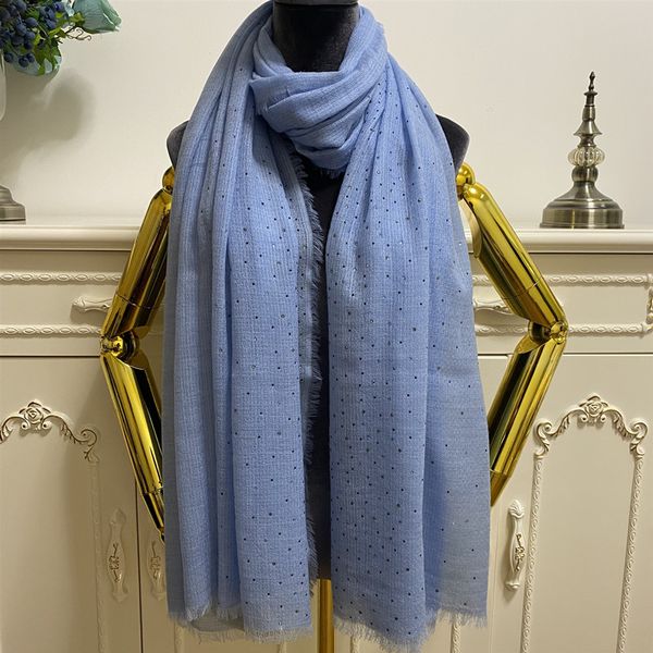 women's long scarf shawl pashmina good quality 100% cashmere material thin and soft plain diamond shining big size 200cm -90cm, Blue;gray 
women's long scarf shawl pashmina good quality 100% cashmere material thin and soft plain diamond shining big size 200cm -90cm, Blue;gray