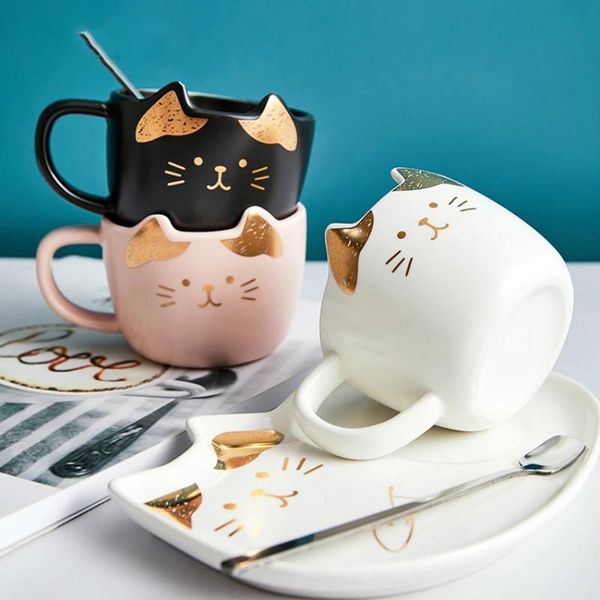 mugs 200ml cartoon ceramics cat mug set with saucers spoon coffee milk cute creative breakfast drinkware birthday gift porcelain
mugs 200ml cartoon ceramics cat mug set with saucers spoon coffee milk cute creative breakfast drinkware birthday gift porcelain