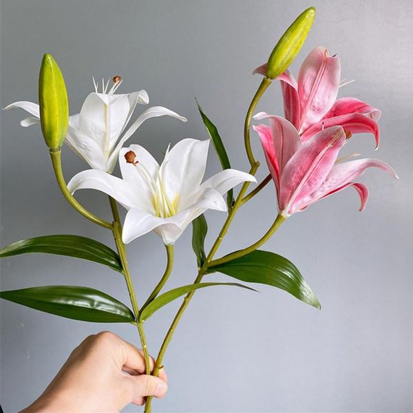 decorative flowers & wreaths 3d pringting lily flower branch platic artificial for home table decoration white flores artificiais
decorative flowers & wreaths 3d pringting lily flower branch platic artificial for home table decoration white flores artificiais