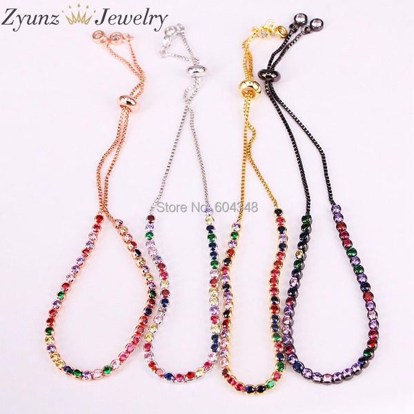 link, chain 10pcs zyz333-6216 mix color plated iced out micro pave cz stone colorful tennis bracelet for men women gifts, Black
link, chain 10pcs zyz333-6216 mix color plated iced out micro pave cz stone colorful tennis bracelet for men women gifts, Black