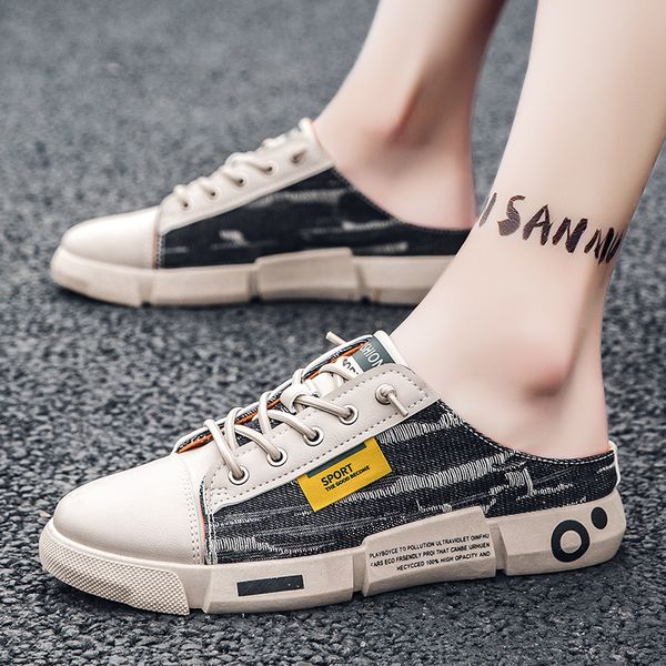 2021 men new canvas shoes summer comfortable non-slip men half slippers lace-up mens shoes youth men lazy shoes, Black
2021 men new canvas shoes summer comfortable non-slip men half slippers lace-up mens shoes youth men lazy shoes, Black