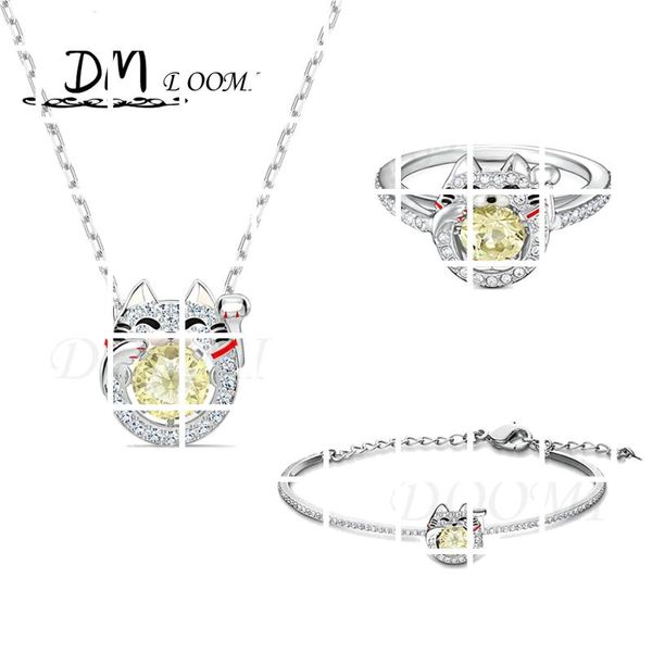 chains fashion jewelry swa 1:1 exquisite flashing lucky cat lady necklace charm series romantic gift for women, Silver
chains fashion jewelry swa 1:1 exquisite flashing lucky cat lady necklace charm series romantic gift for women, Silver