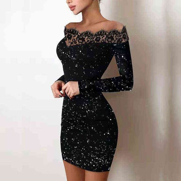 elegant slim long sleeve dress women 2022 new solid black mini party evening dress casual ladies bright silk bag hip lace dress y1204, Black;gray
elegant slim long sleeve dress women 2022 new solid black mini party evening dress casual ladies bright silk bag hip lace dress y1204, Black;gray