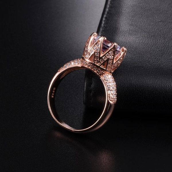 cluster rings luxury 100% 925 sterling silver & 18k rose gold crown 8ct simulated diamond for women wedding engagement ring jewelry, Golden;silver
cluster rings luxury 100% 925 sterling silver & 18k rose gold crown 8ct simulated diamond for women wedding engagement ring jewelry, Golden;silver